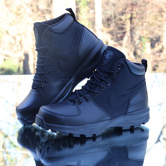Nike Manoa ACG Black Leather Textile Boots - Picture 4 of 13